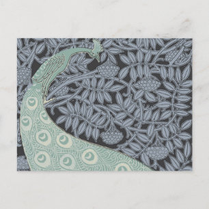 Carte Postale Peacock Art Nouveau Bird Classic