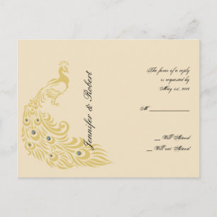 Carte postale Peacock Elegance Art Déco RSVP