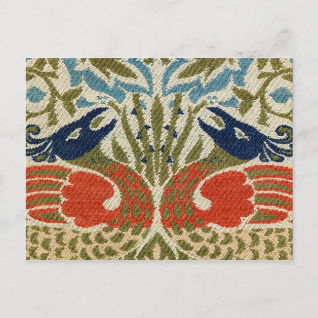 Carte Postale Peacock, William Morris (Devant)