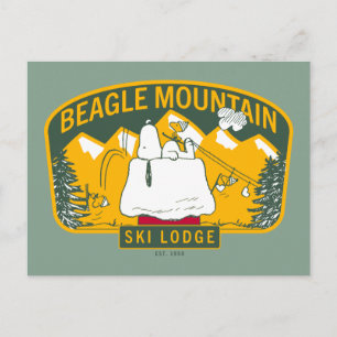 Carte Postale Peanuts   Beagle Mountain Ski Lodge