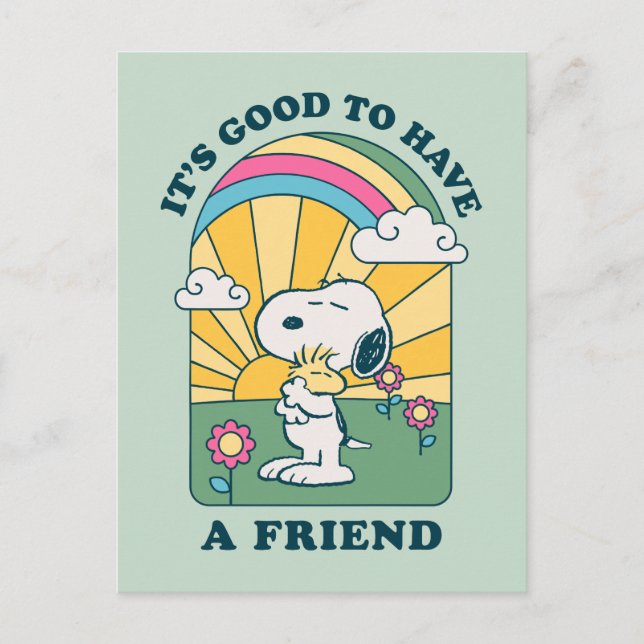 Carte Postale Peanuts | C'est bon d'avoir des amis (Devant)