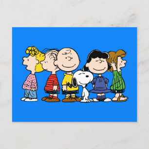 Carte Postale Peanuts   Le gang Peanuts ensemble