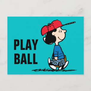 Carte Postale Peanuts   Lucy Jouant au Baseball