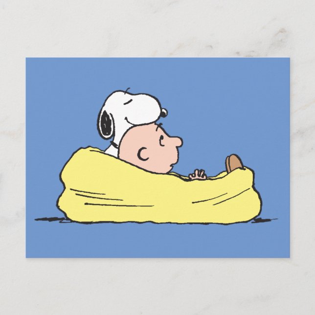Carte Postale Peanuts | Snoopy & Charlie Brown dans le fauteuil  (Devant)