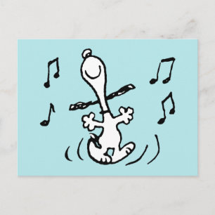 Carte Postale Peanuts   Snoopy dansant