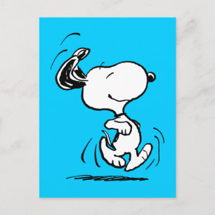Carte Postale Peanuts   Snoopy Danse Joyeuse