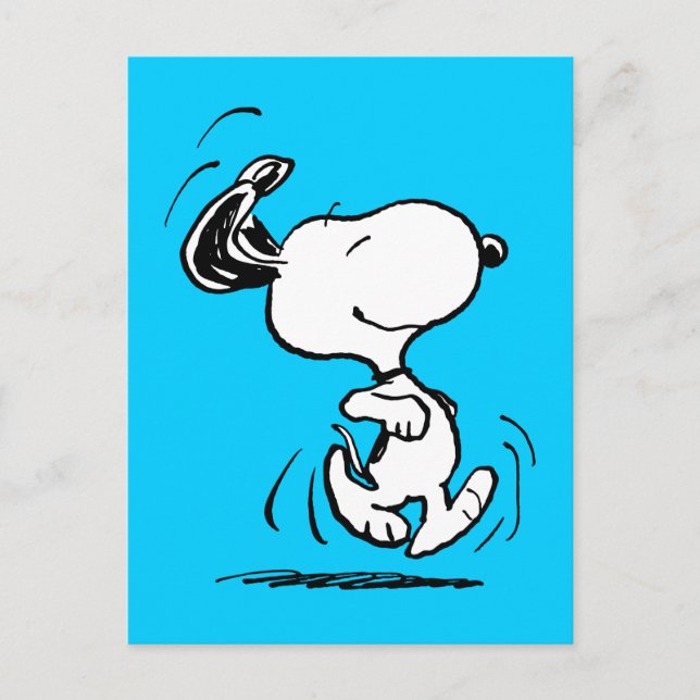 Carte Postale Peanuts | Snoopy Danse Joyeuse (Devant)