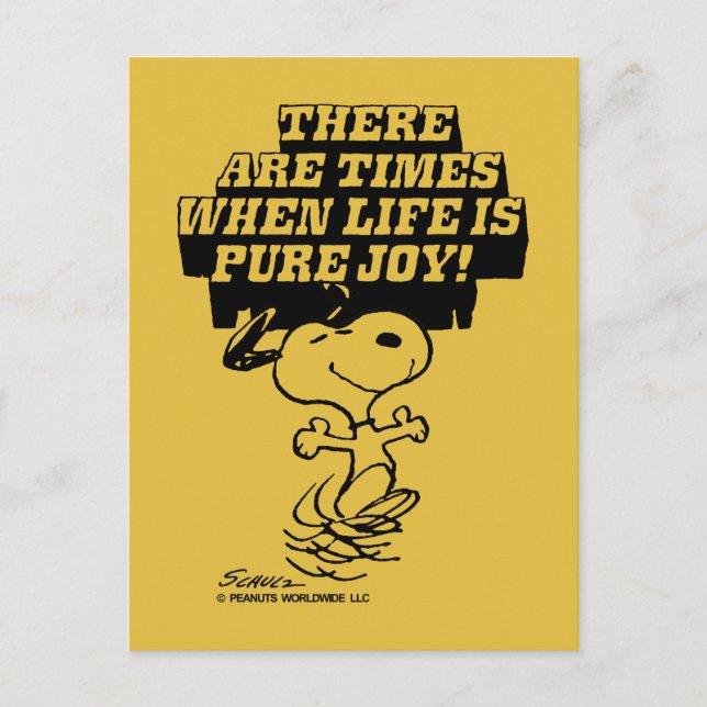 Carte Postale Peanuts | Snoopy Joie Pure (Devant)