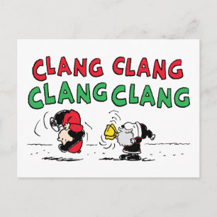 Carte Postale Peanuts   Snoopy Père Noël & Lucy