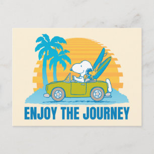 Carte Postale Peanuts   Snoopy & Woodstock Profiter du Voyage
