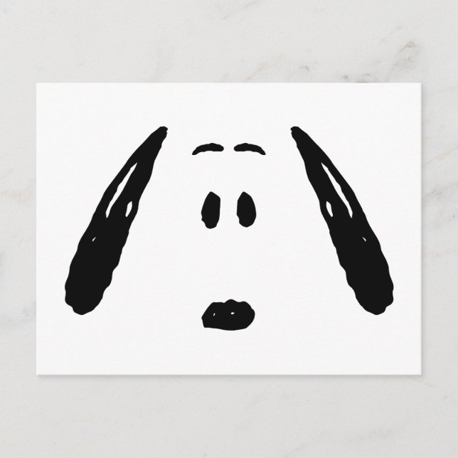 Carte Postale Peanuts | Visage Snoopy (Devant)