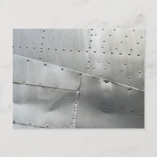 Carte Postale Peau d'aéronef en aluminium