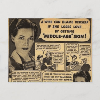 Carte Postale « Peau d'âge moyen » Ancienne publicité rétro