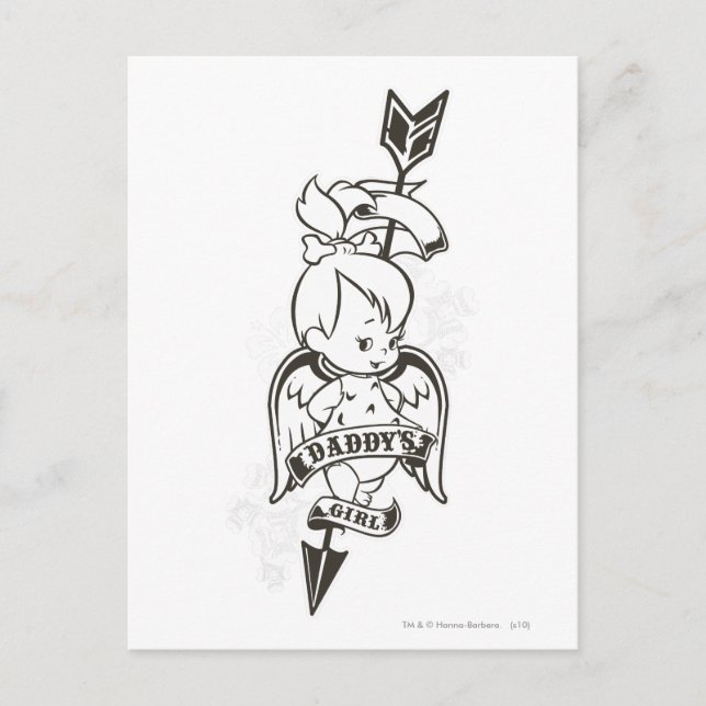 Carte Postale PEBBLES™ Daddy's Girl B&W (Devant)