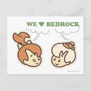 Carte Postale PEBBLES™ et Bam Bam Love Bedrock