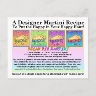 Carte postale Pecan Pie Martini Recette