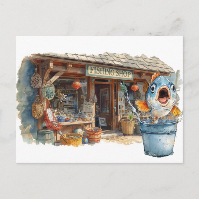 Carte Postale Pêche (Devant)