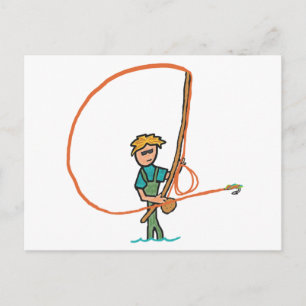 Carte Postale Pêche à la mouche