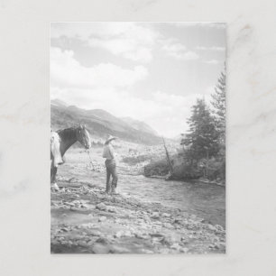 Carte Postale Pêche à la mouche.