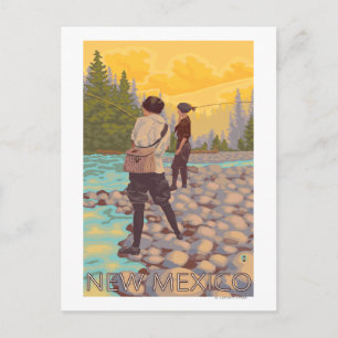 Carte Postale Pêche à la mouche pour les femmes Nouveau-Mexique