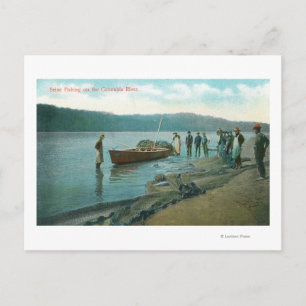 Carte Postale Pêche à la Seine sur la rivière Columbia, OU