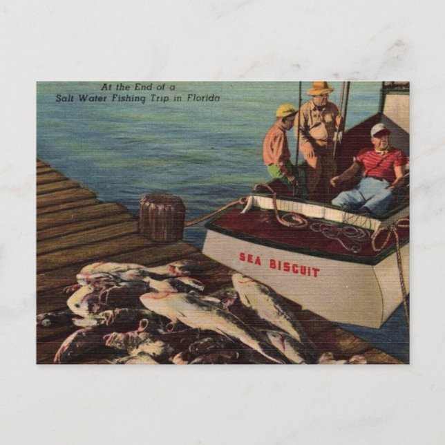 Carte Postale Pêche à l'eau salée en Floride (Devant)