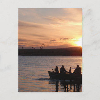 Carte Postale Pêche Au Coucher Du Soleil