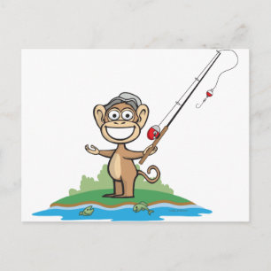 Carte Postale Pêche au singe