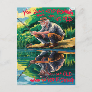 Carte Postale Pêche Avec Âge