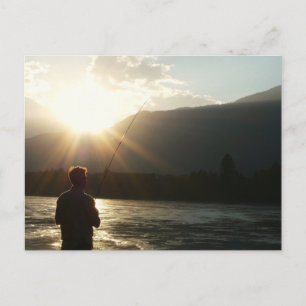 Carte Postale Pêche dans un rayon de soleil