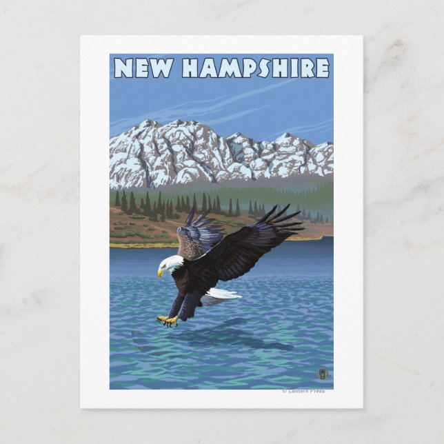Carte Postale Pêche de l'aigle du New Hampshire (Devant)
