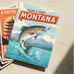 Carte Postale Pêche du Montana