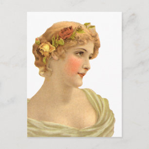 Carte Postale Pêche et crème