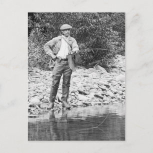 Carte Postale Pêcher dans les catskill, années 1890