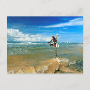 Carte Postale Pêcheur à bâtons du Sri Lanka