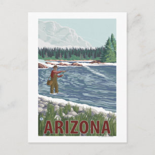 Carte Postale Pêcheur à la moucheArizona