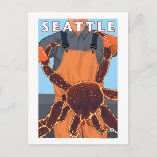 Carte Postale Pêcheur de crabe royal - Seattle, Washington