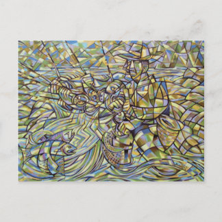 Carte postale Pêcheur de vol