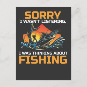 Carte Postale Pêcheur Sarcastique Ami Humour Poisson Amoureux