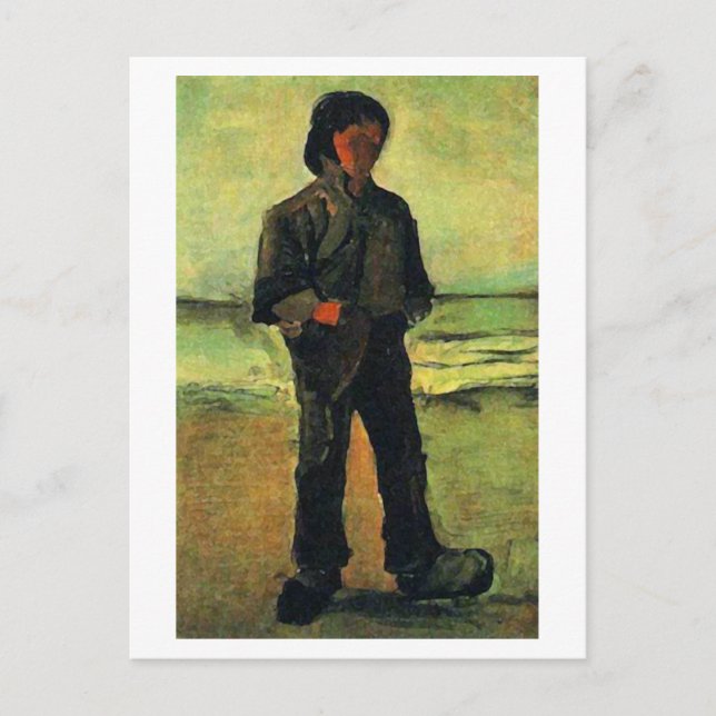 Carte Postale Pêcheur sur la plage, Vincent van Gogh (Devant)
