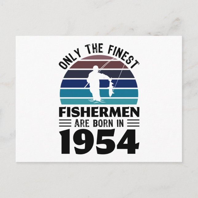 Carte Postale Pêcheurs nés en 1954 70e anniversaire Cadeaux de p (Devant)