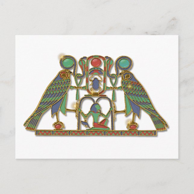 Carte Postale Pectorale de Dieu égyptien Horus (Devant)