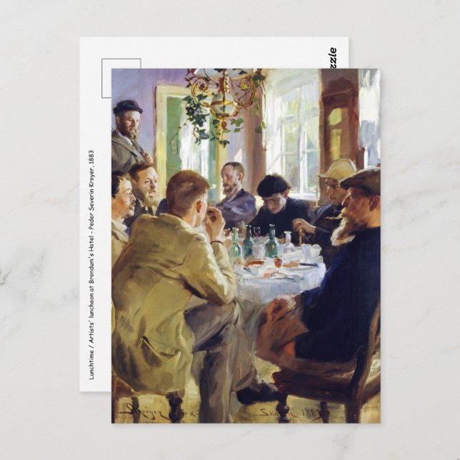 Carte Postale Peder Severin Kroyer - Heure du déjeuner (Devant / Derrière)