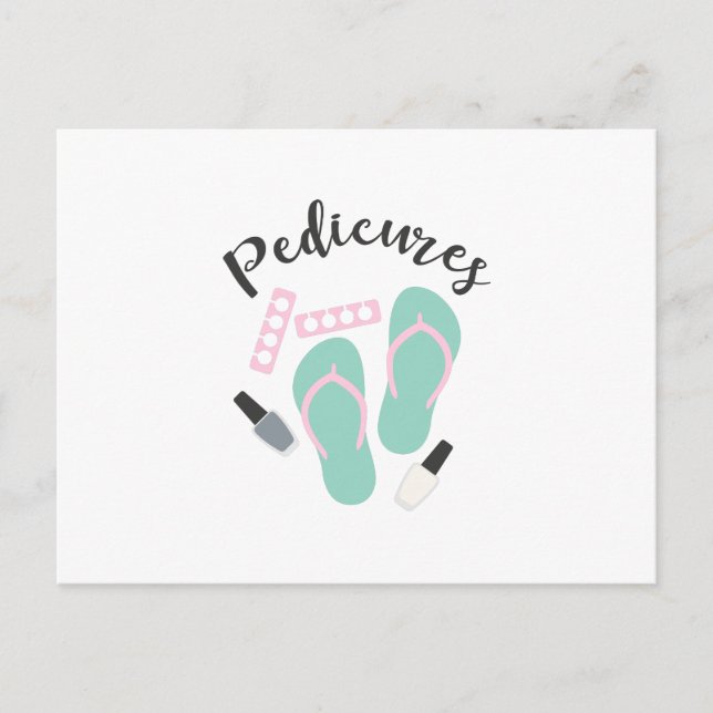 Carte Postale Pedicure Nail Salon Flip Flops (Devant)