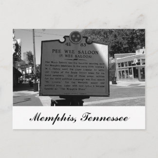 Carte Postale Pee Wee Saloon Marqueur historique Memphis Tenness