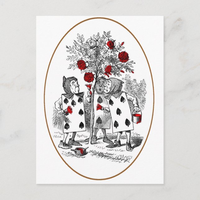 Carte Postale Peindre le rouge Rose (Devant)