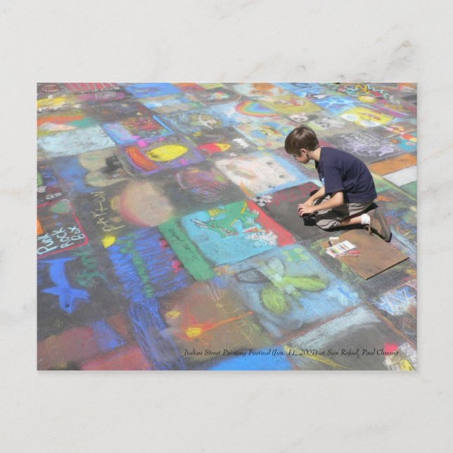 Carte Postale Peindre une vie merveilleuse... (Devant)