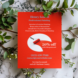 Carte postale peinte