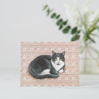 CARTE POSTALE PEINTE CAT
