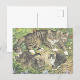 CARTE POSTALE PEINTE CAT